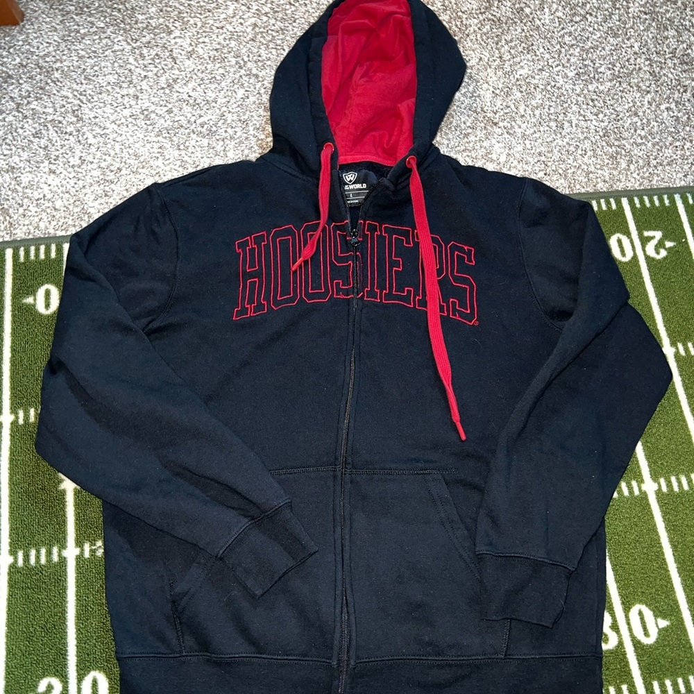 Clean black embroidered Hoosiers